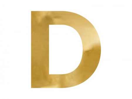 Lettre mirroir ''D''- or