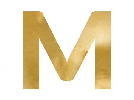 Lettre mirroir ''M''- or
