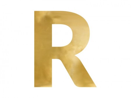 Lettre mirroir ''R''- or