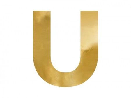 Lettre mirroir ''U''- or