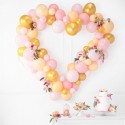 Guirlande de ballons avec cadre - coeur - rose