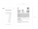 Ballon mylar Chiffre ''7''- 86 cm - blanc
