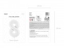Ballon mylar Chiffre ''8''- 86 cm - blanc