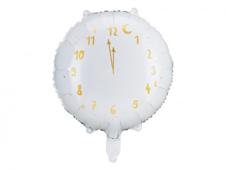 Ballon mylar Horloge - blanc