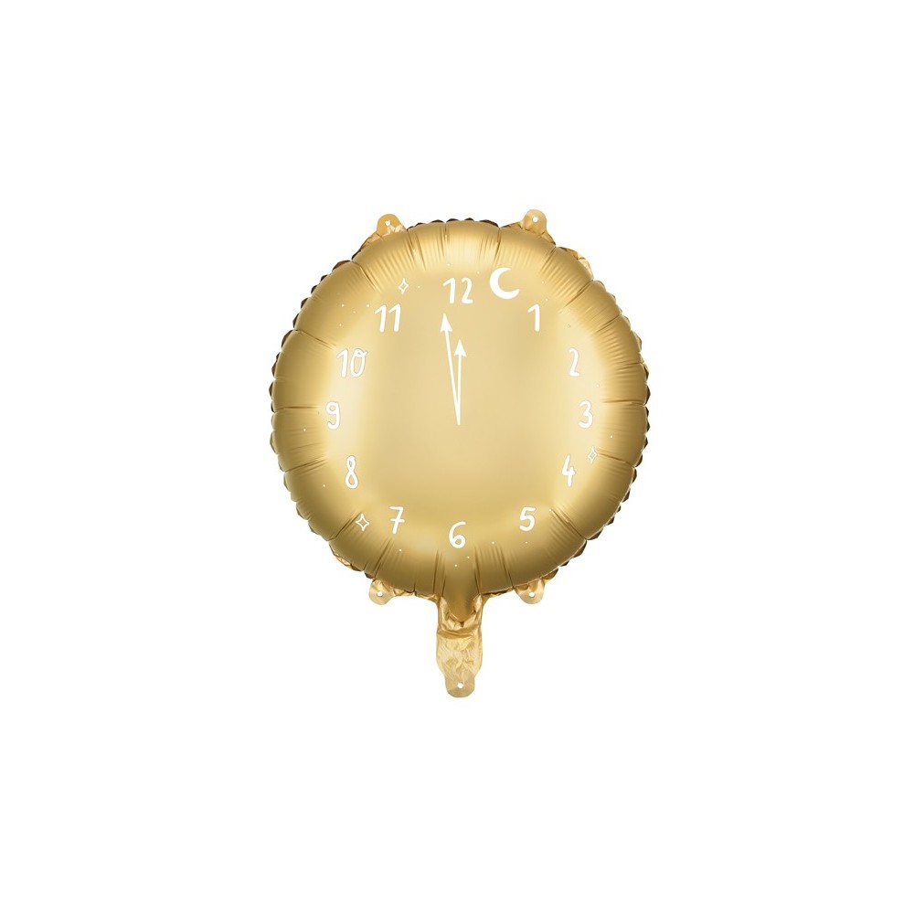 Ballon mylar Horloge - or