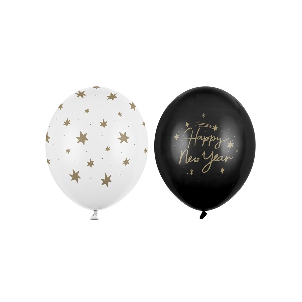 50 Ballons 30 cm - Happy New Year - mix
