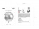 Ballon mylar rond Pastille 80 cm - argent