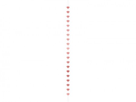 Guirlande coeurs - or rose