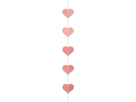 Guirlande coeurs - or rose