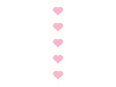 Guirlande coeurs - rose