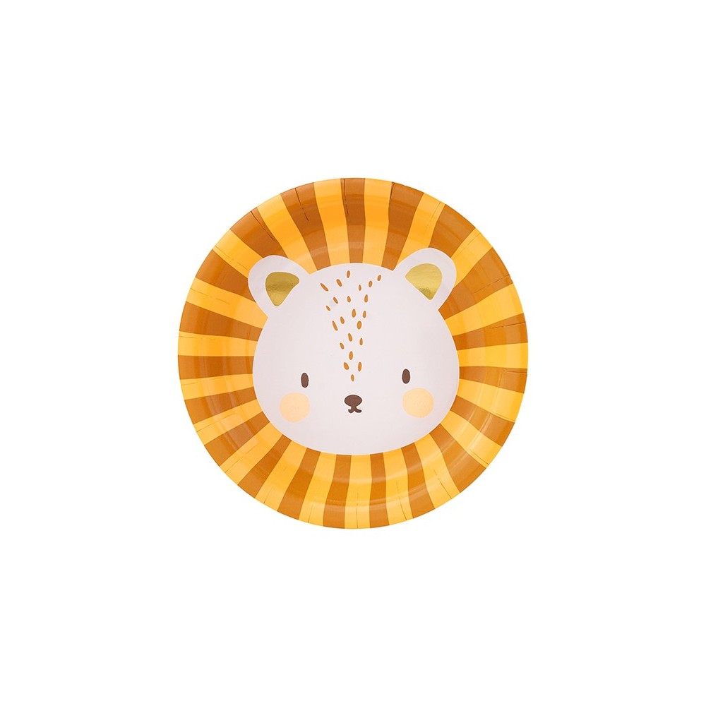 6 Assiettes Lion - 18 cm