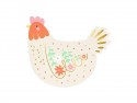 20 Serviettes de table Poule - mix -