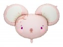 Ballon mylar Souris - rose vif