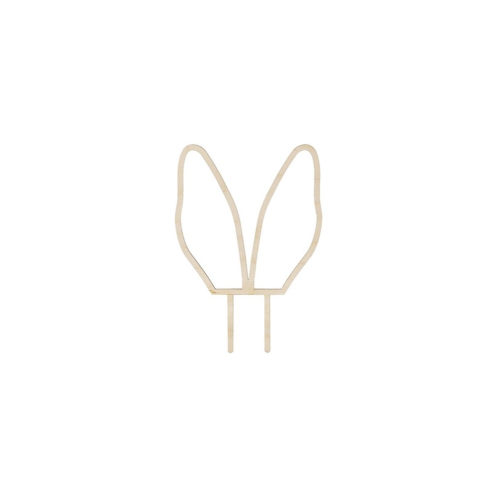 Décoration oreilles de lapin en bois