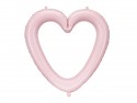 Ballon mylar Cadre photo coeur - rose vif