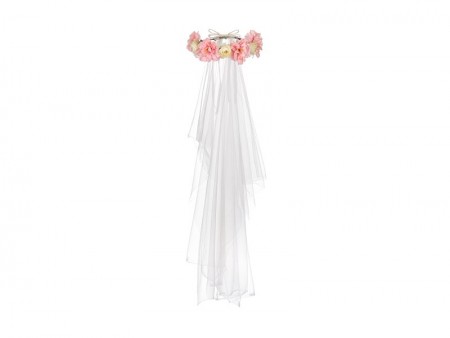 Courronne de fleurs avec voile