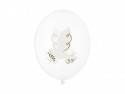 6 Ballons 30 cm - Colombe - Crystal Clear