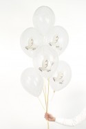 6 Ballons 30 cm - Colombe - Crystal Clear