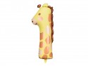 Ballon mylar Chiffre 1 - Girafe