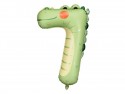 Ballon mylar Chiffre 7 - Crocodile