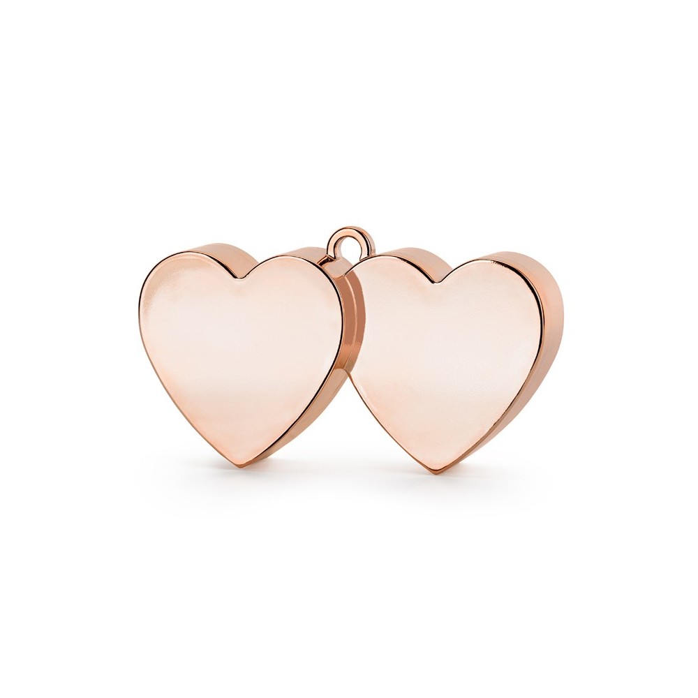 Poids ballon Coeurs - or rose