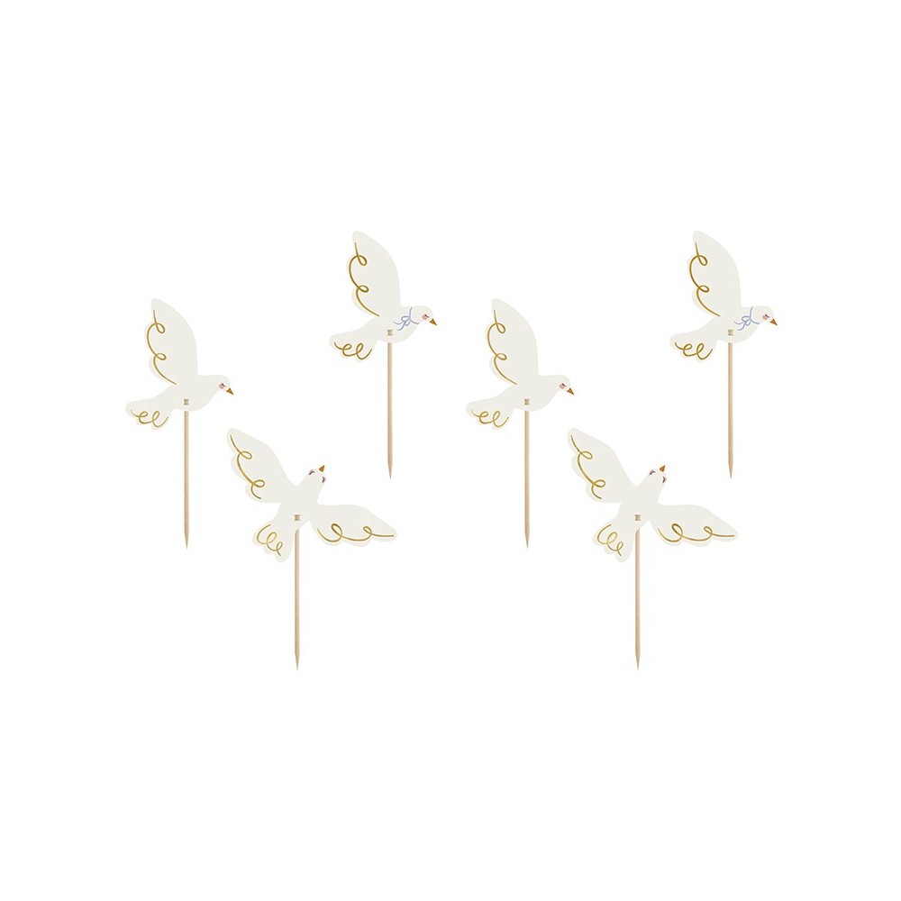 6 Décors muffins - Oiseaux