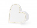 10 Cartes de table Coeurs - blanc