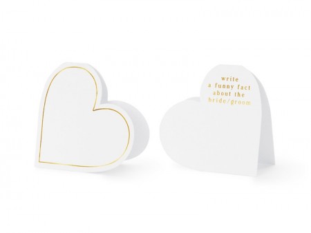 10 Cartes de table Coeurs -...