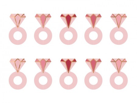 10 Marqueurs de verre Anneaux