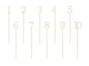 10 Numéros de table en bois