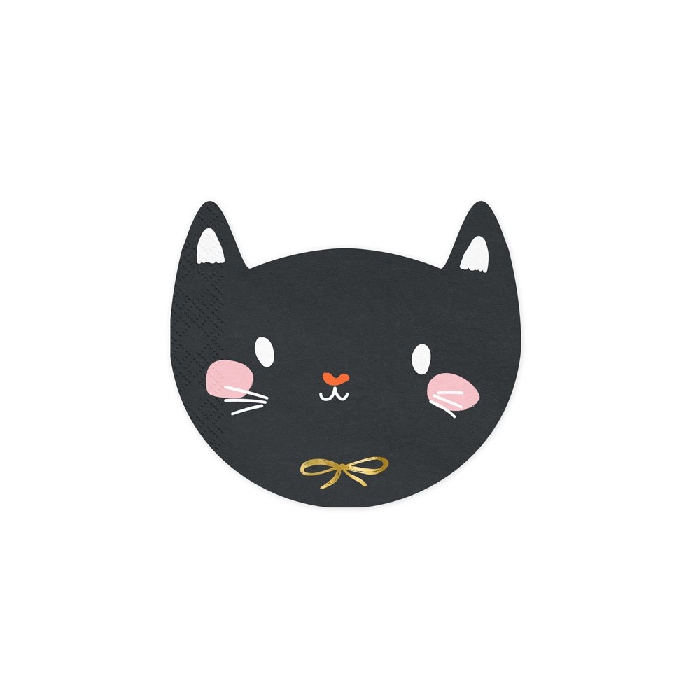 20 Serviettes de table chat