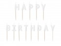 13 Bougies ''Happy Birthday''- blanches