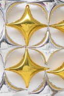 Ballon en mylar étoile a 4 branches - argent