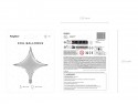 Ballon en mylar étoile a 4 branches - argent