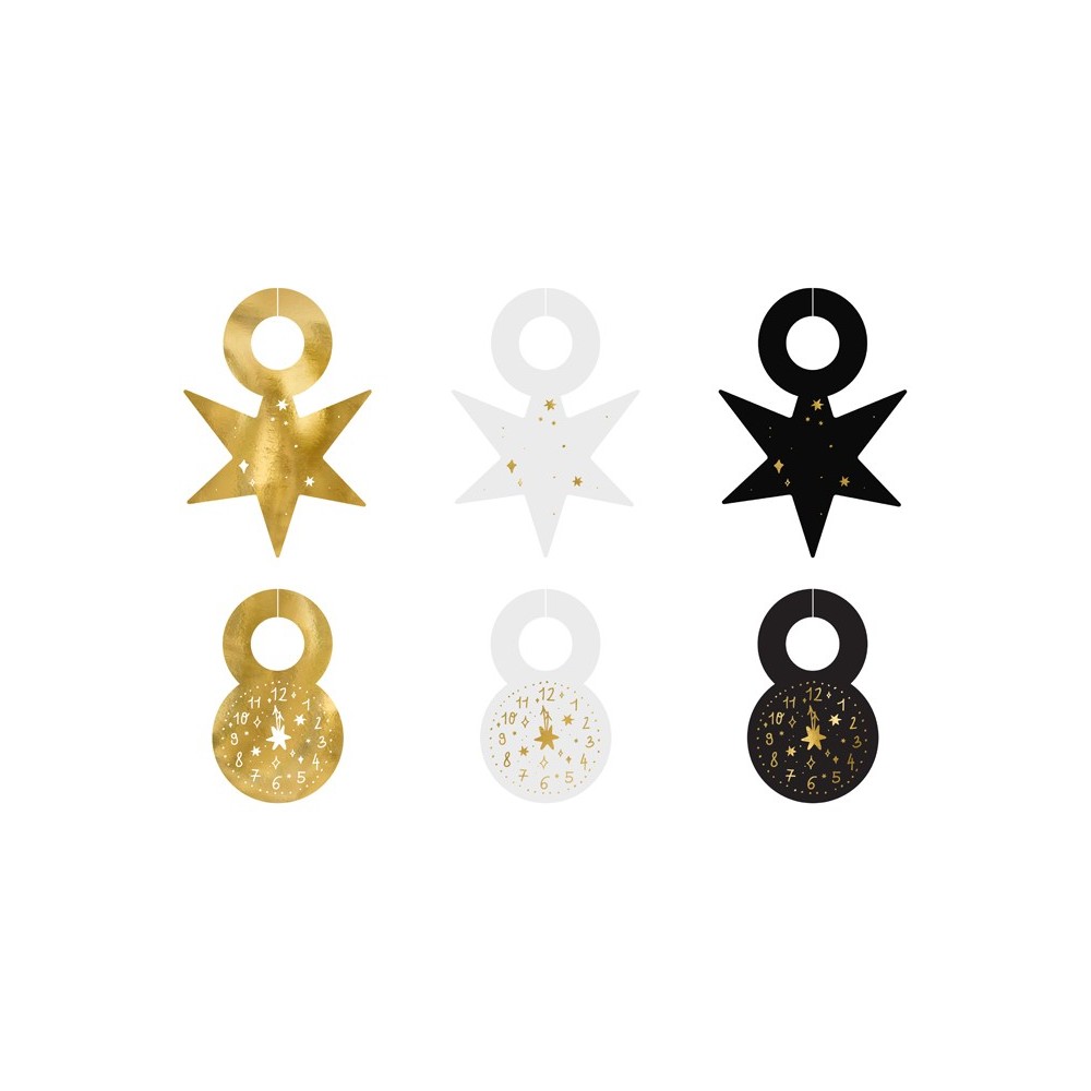 6 Marques -verres Happy New Year