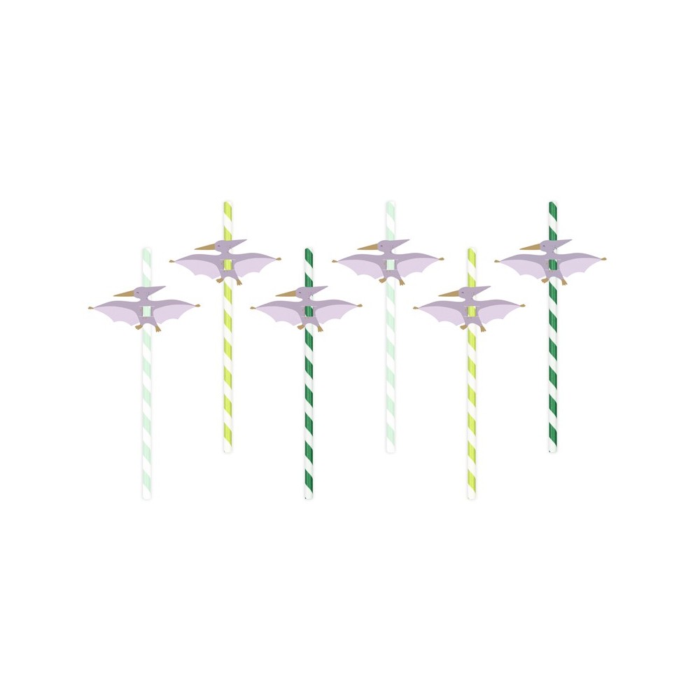 6 Pailles Ptérodactyle