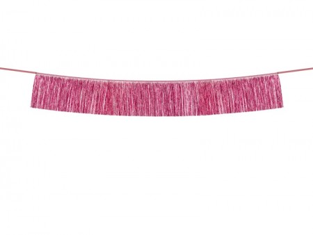 Guirlande de franges - rose