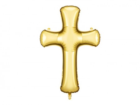 Ballon mylar Croix - or