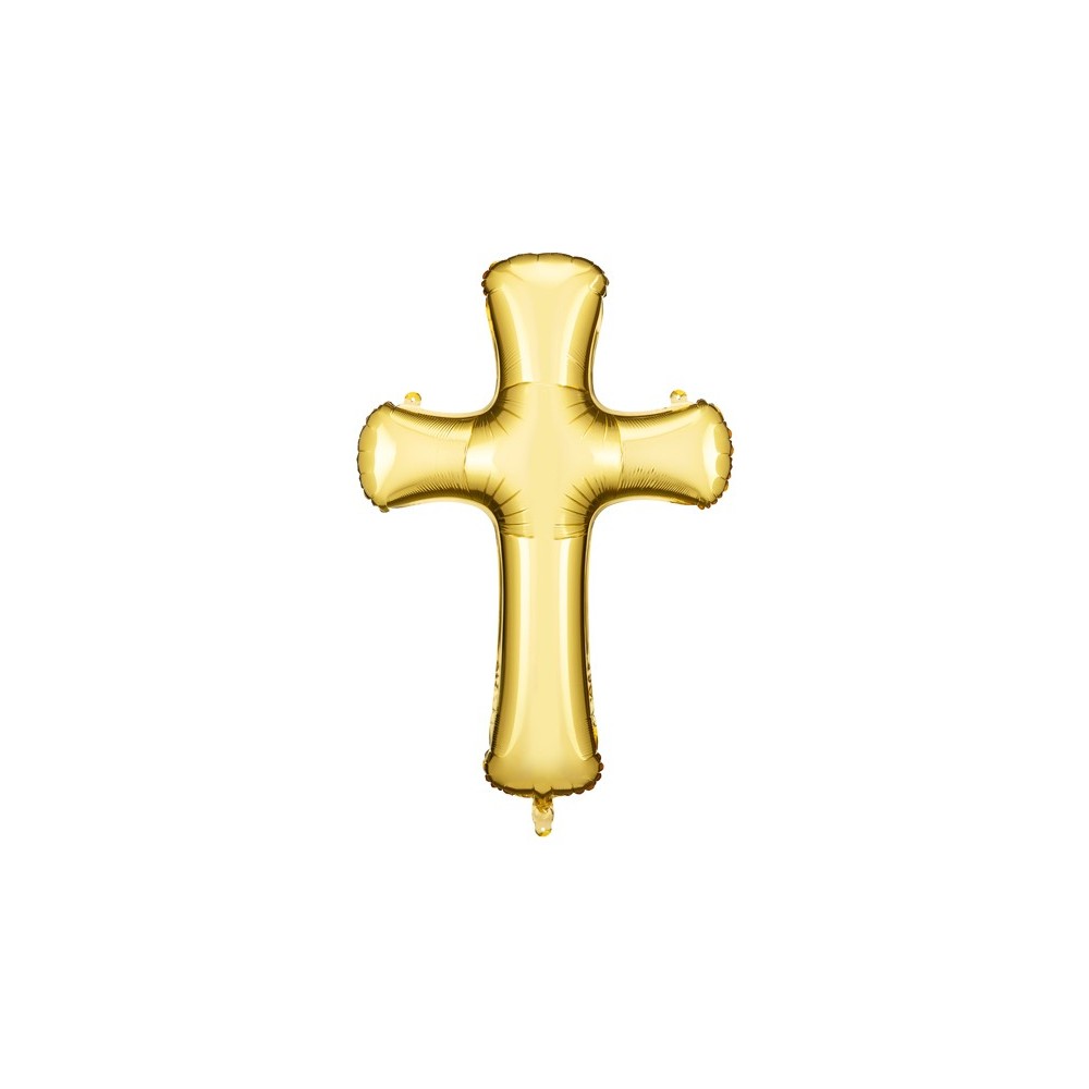 Ballon mylar Croix - or