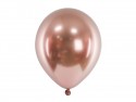 5 Ballons Glossy 46 cm - or rose