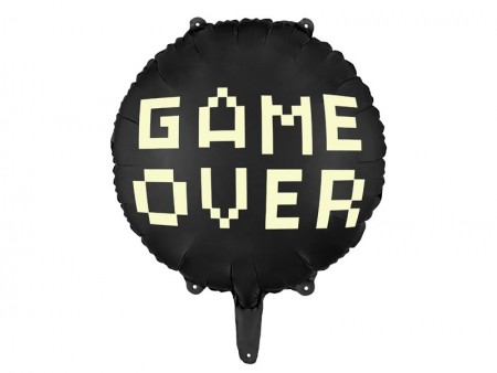 Ballon mylar Game over - noir