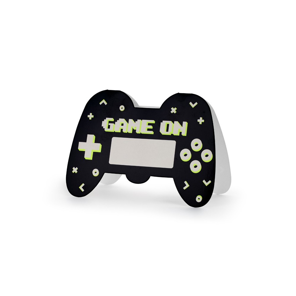 6 Invitations Manette de jeu