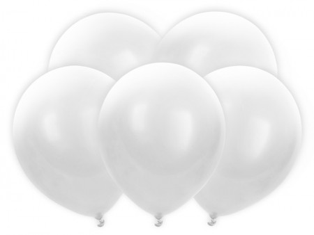 5 Ballons LED 30 cm - blanche