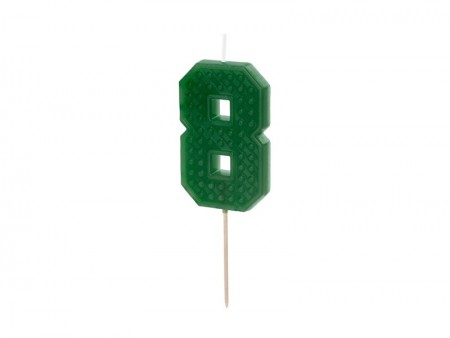 Bougie Chiffre 8 - vert