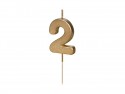 Bougie Chiffre 2 - or