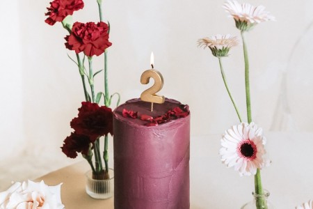 Bougie Chiffre 2 - or