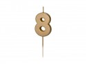 Bougie Chiffre 8 - or