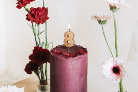 Bougie Chiffre 8 - or