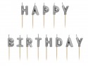 13 Bougies Happy Birthday - argent