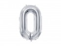 Ballon mylar Chiffre ''0'' - argent